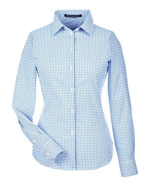 Women's CrownLux Performance® Micro Windowpane Woven Dress Shirt