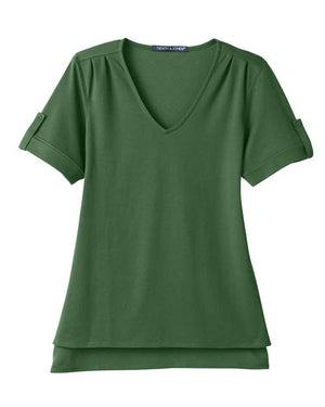 Women's CrownLux Performance® Plaited Rolled Sleeve Shirt