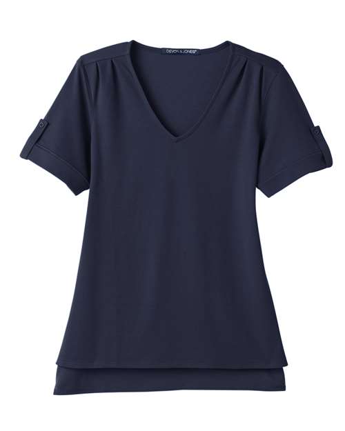 Women's CrownLux Performance® Plaited Rolled Sleeve Shirt