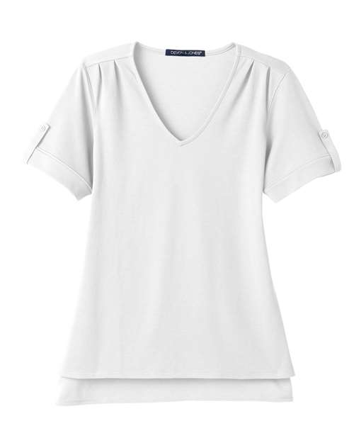 Women's CrownLux Performance® Plaited Rolled Sleeve Shirt