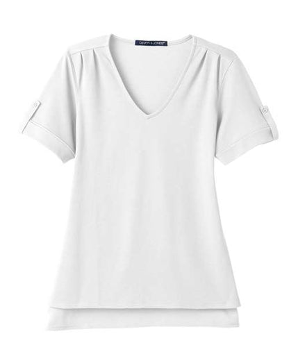 Women's CrownLux Performance® Plaited Rolled Sleeve Shirt