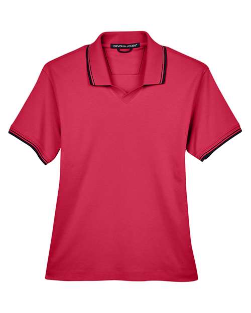 Women's Tipped Perfect Pima Interlock Polo