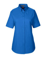 Women's Foundation Cotton Short Sleeve Twill Dress Shirt with Teflon