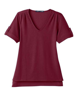 Women's CrownLux Performance® Plaited Rolled Sleeve Shirt