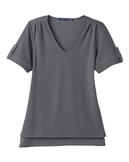 Women's CrownLux Performance® Plaited Rolled Sleeve Shirt