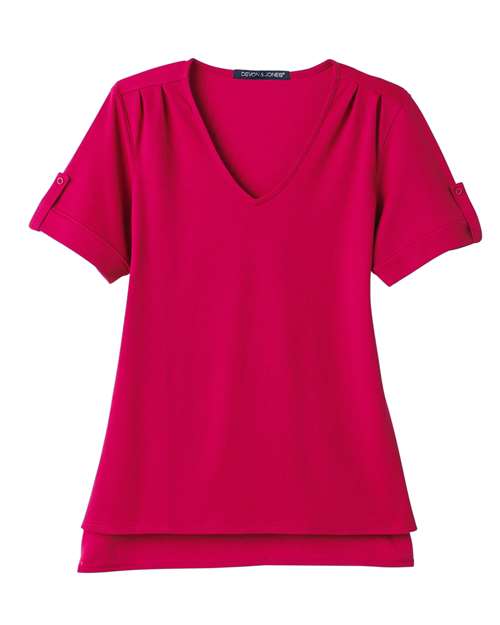 Women's CrownLux Performance® Plaited Rolled Sleeve Shirt
