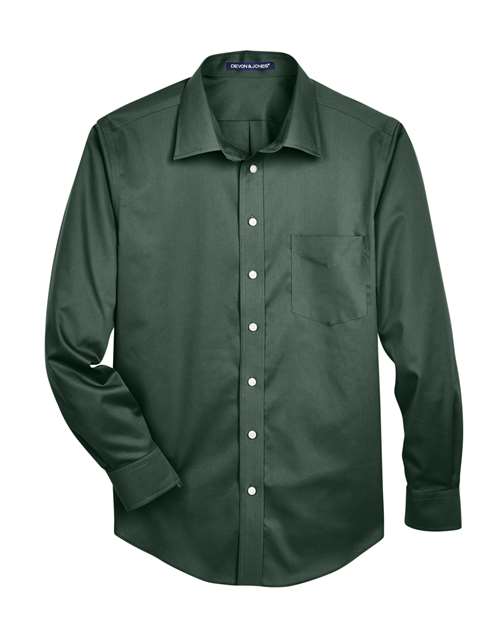 Crown Collection® Solid Stretch Twill Woven Dress Shirt
