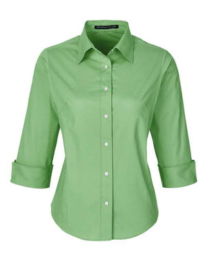 Women's Perfect Fit™ Three-Quarter Sleeve Stretch Poplin Dress Shirt