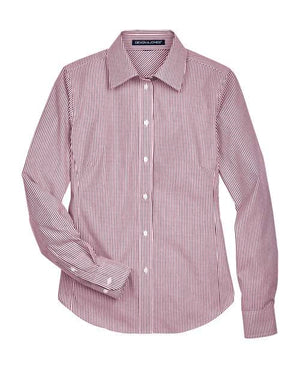 Women's Crown Collection® Banker Stripe Woven Dress Shirt