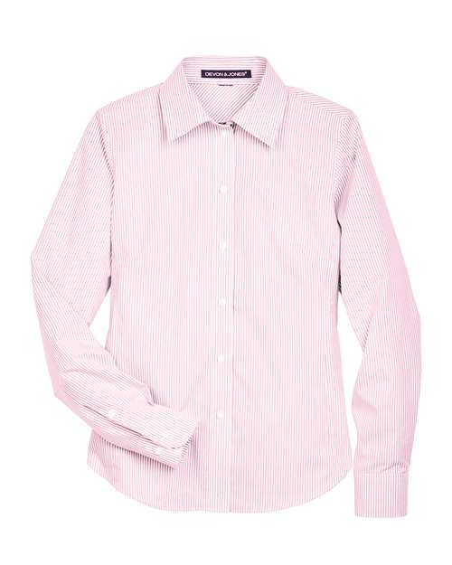 Women's Crown Collection® Banker Stripe Woven Dress Shirt