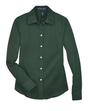 Women's Crown Collection® Solid Stretch Twill Woven Dress Shirt