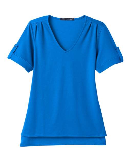 Women's CrownLux Performance® Plaited Rolled Sleeve Shirt