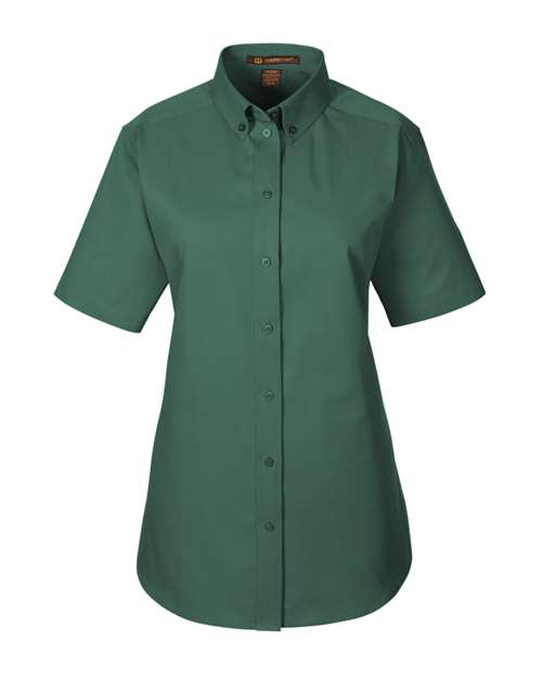 Women's Foundation Cotton Short Sleeve Twill Dress Shirt with Teflon