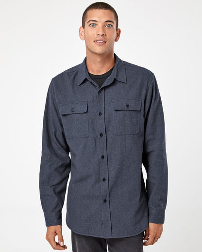 Burnside - Solid Long Sleeve Flannel Shirt - 8200