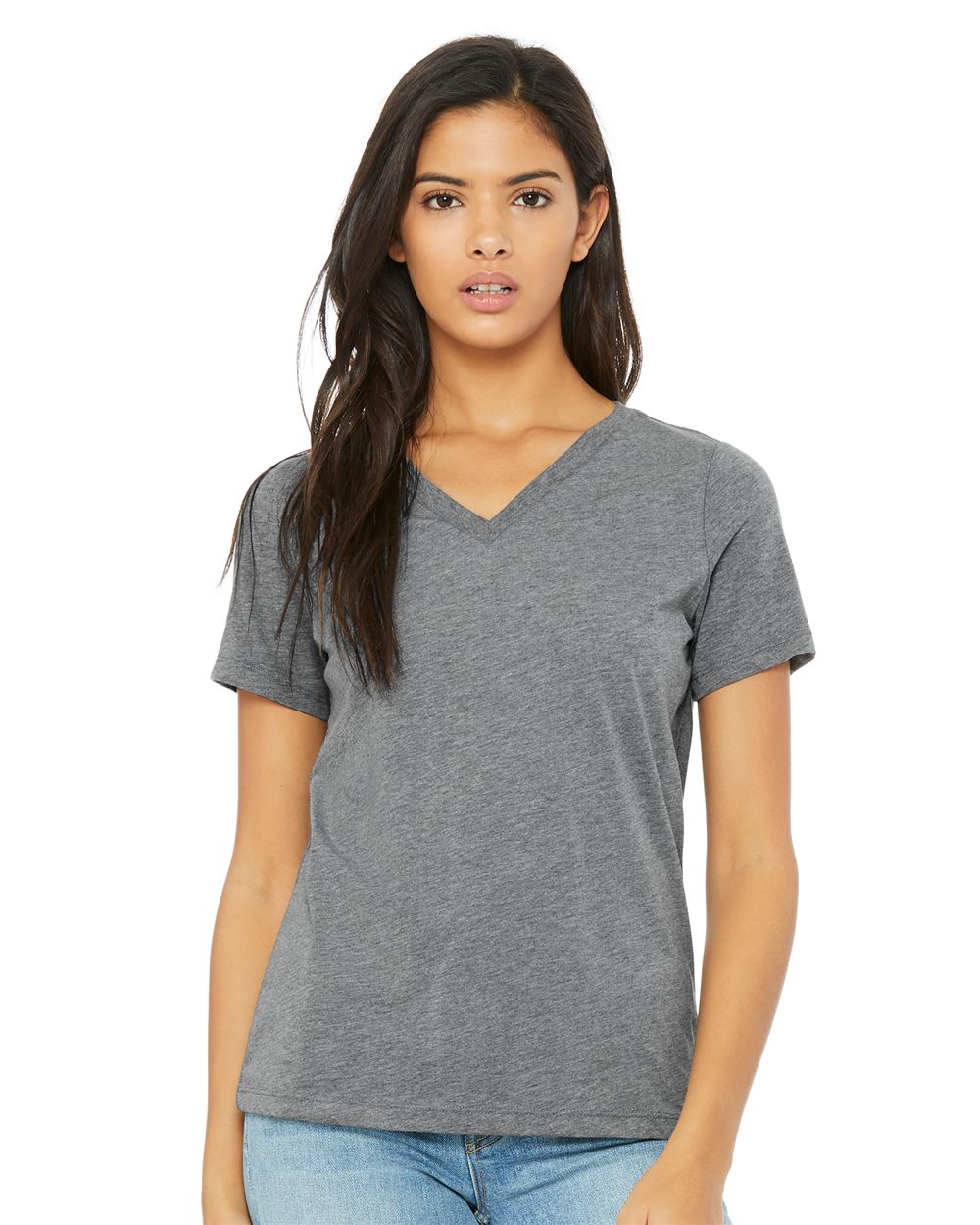 BELLA + CANVAS - Women's Relaxed Triblend Short Sleeve V-Neck Tee - 6415