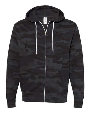 Unisex Lightweight Full-Zip Hooded Sweatshirt