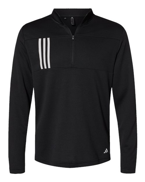 Men's 3-Stripes Double Knit Quarter-Zip Pullover