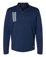 Men's 3-Stripes Double Knit Quarter-Zip Pullover
