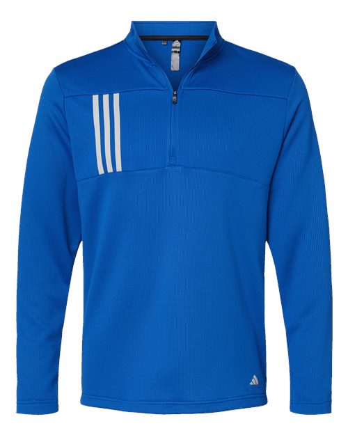 Men's 3-Stripes Double Knit Quarter-Zip Pullover