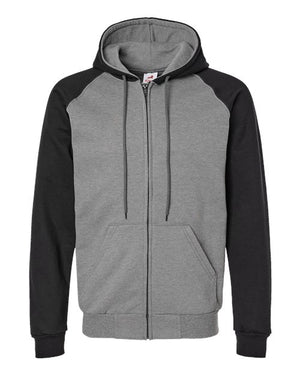 Fleece Raglan Hooded Full-Zip Sweatshirt