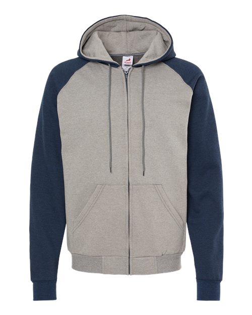 Fleece Raglan Hooded Full-Zip Sweatshirt