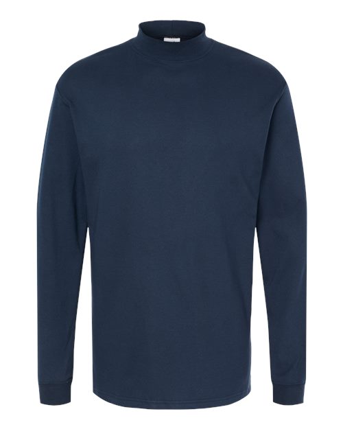 Jersey Interlock Mockneck Long Sleeve T-Shirt