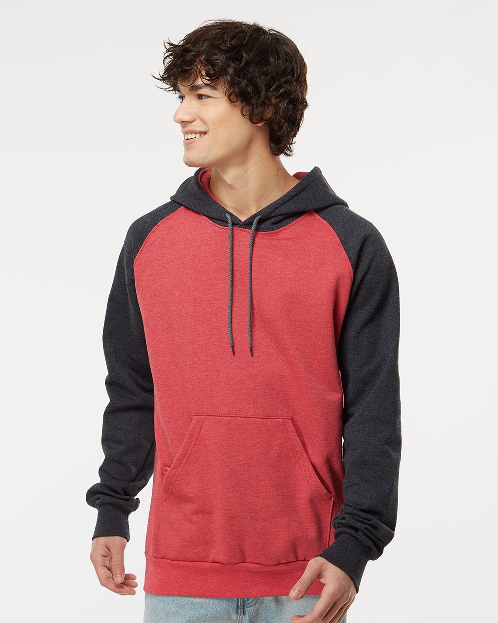 King Fashion - Fleece Raglan Hooded Sweatshirt - KF4042