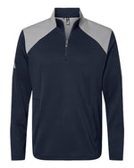 Men's Textured Mixed Media Quarter-Zip Pullover