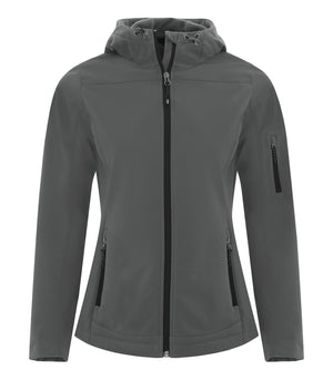 COAL HARBOUR® EVERYDAY HOODED WATER REPELLENT STRETCH SOFT SHELL LADIES' JACKET L7605