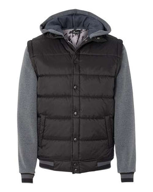 Burnside - Nylon Vest with Fleece Sleeves - 8701