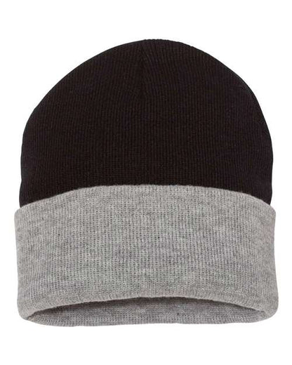 Sportsman - 12" Color Blocked Cuffed Beanie - SP12T