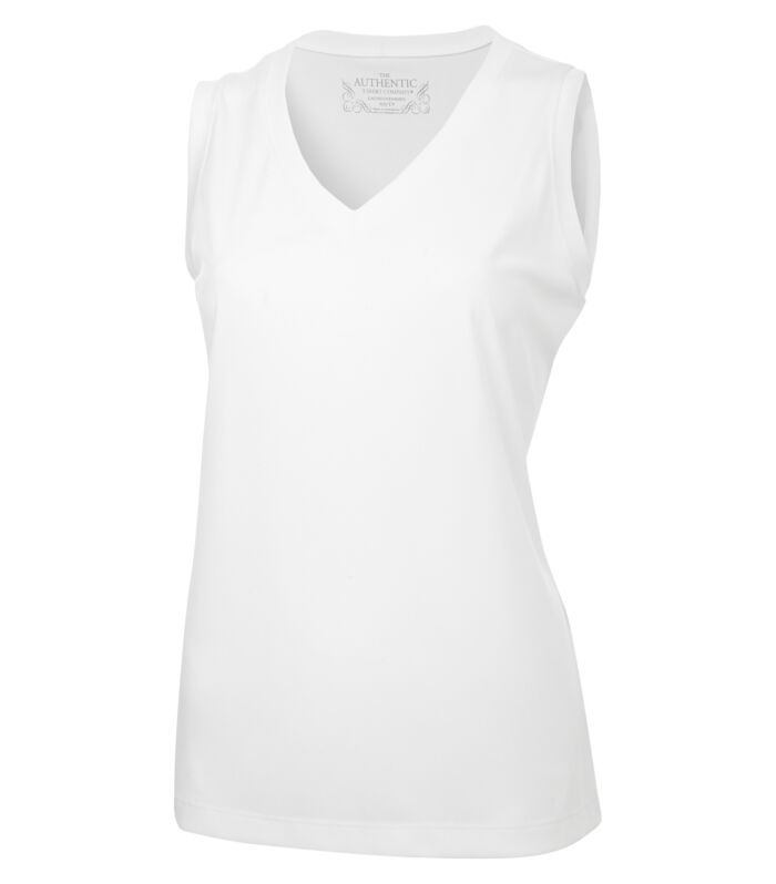Haut Sans Manches Charter Club - Col V Avec Perles - Taille M - Blanc Vif - Neuf Avec Étiquette